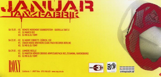 Roxy 2005 Januar Flyer